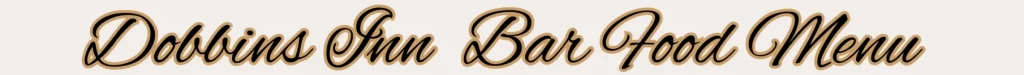 January 2025 Dobbins Inn Menu